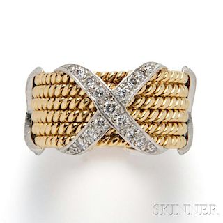 18kt Gold and Diamond "Rope" Ring, Schlumberger, Tiffany & Co.