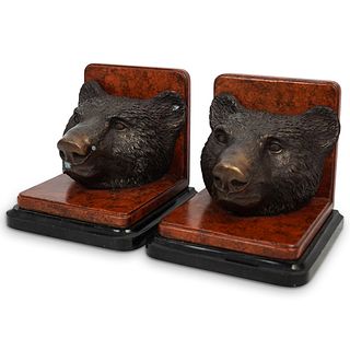 Maitland Smith Bronze Bear Bookends