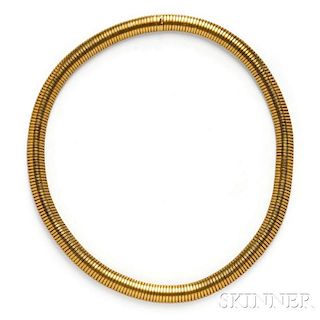 14kt Gold Pipe Necklace