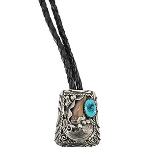 Sterling Bolo With Turquoise And Polished Claw Inset