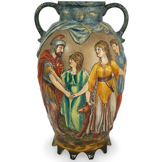 Continental Double Handled Ceramic Vase