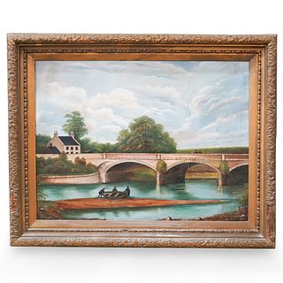 Signed Oil on Canvas Painting "Bothwell Bridge"