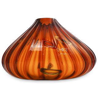Large Vetri Artistici Marked Murano Art Glass Vase