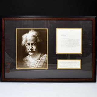 Albert Einstein Photograph with Signed Correspondence