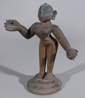 Indian Bronze Radha Statue