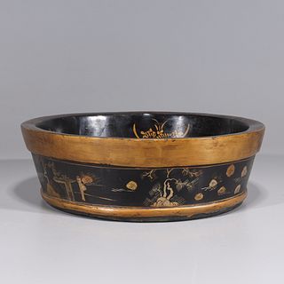 Chinese Lacquered Basin