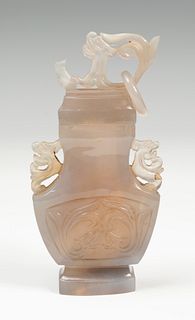 Perfumer or tibor. China, early 19th century. 
Pink agate.