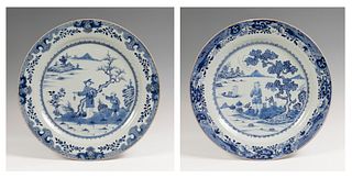 Pair of dishes Kangxi Dynasty. China, XVII-XVIII century 
Enameled porcelain.