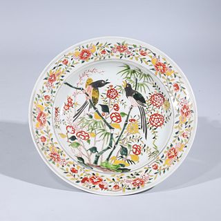 Chinese Famille Verte Porcelain Charger