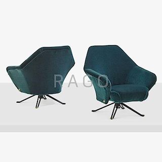OSVALDO BORSANI; TECNO Pair of P32 lounge chairs