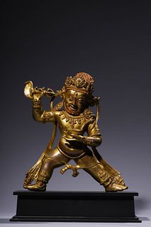 Ming Dynasty Gilt Bronze Vajra Bodhisattva Statue

