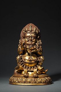 An Early Gilt Bronze Vajra Bodhisattva Statue
