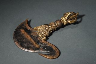 A Gilt Bronze Ritual Instrument