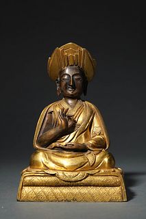 18th C. , A Gilt Bronze Tibetan Bodhisattva Statue