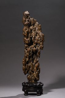 Qing, A Carved Agarwood Scholar's Rock Imitation