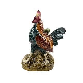 HB Choisy Majolica Rooster by Louis Carrier-Belleuse