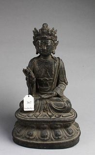 Antique Chinese Bronze Bodhisattva Statue