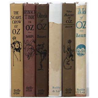 Collection of 6 1930's and 1940's L. Frank Baum Oz Books