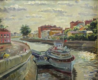 BASIN, Anani. Oil on Canvas. Impressionist River