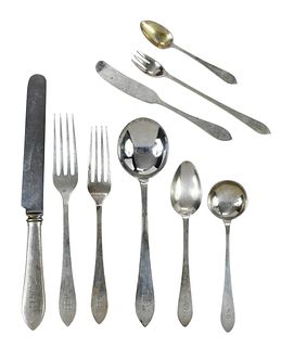 Tiffany Faneuil Sterling Flatware, 151 Pieces