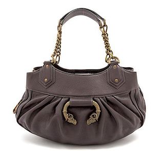 A Derek Lam Brown Leather Handbag, 13.5" x 8.5" x 4.5".