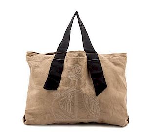 A Lanvin Taupe Leather Tote, 20" x 13.5" x 2".