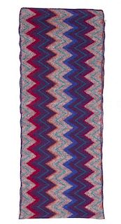 A Missoni Multicolor Wool Blend Scarf, 82" x 17".