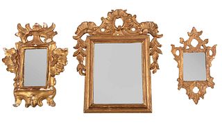 Group of Three Italian Gilt Frames Converted to Mirrors