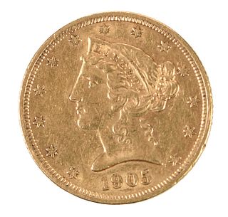 1905-S Liberty Head $5 Gold Coin