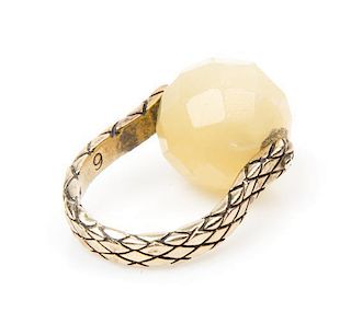 A Bottega Veneta Faceted Stone Ring,