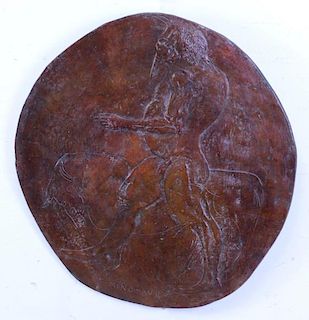 BASKIN, Leonard. Large Bronze Plaque "Minotaur".