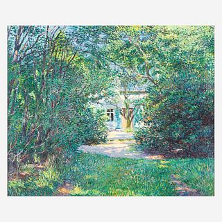 Wilson Henry Irvine (American, 1869–1936) Cottage Nestled in the Woods