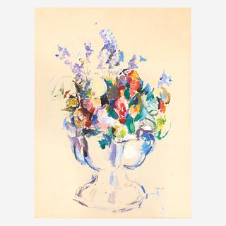Arthur Beecher Carles (American, 1882-1952) Wildflowers in a Compote Vase II