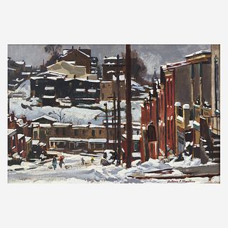 Antonio Pietro Martino (American, 1902–1989) Study for February (Manayunk in the Snow)