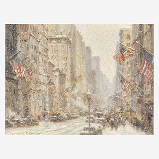 Laurence A. Campbell (American, 1939) 5th Avenue, New York City