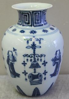 Vintage Signed Chinese Blue & White Porcelain