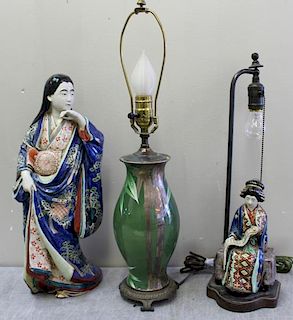Japanese Porcelain Lamp Lot To Inc