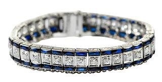 Platinum Diamond Line Bracelet 