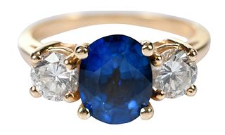 14kt. Sapphire and Diamond Ring 