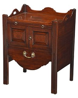 Chippendale Mahogany Bedside Table