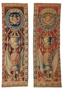 Two Continental Portiere Tapestries