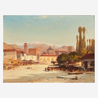 Samuel Colman (American, 1832-1920) View of a Town