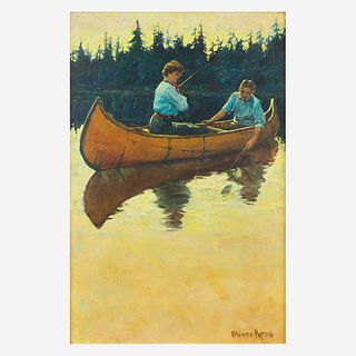 Oliver Kemp (American, 1887-1934) Untitled (Fishing)