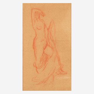 Everett Shinn (American, 1876-1953) Draped Nude