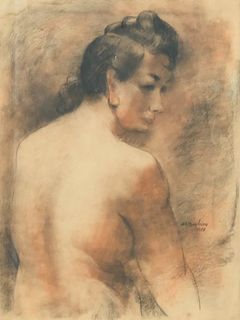Abraham Soloman Baylinson, Seated Female Nude