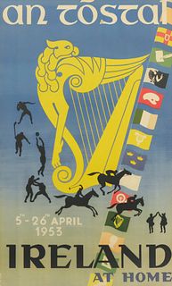 Melai An Tostal 1953 Vintage Irish Travel Poster