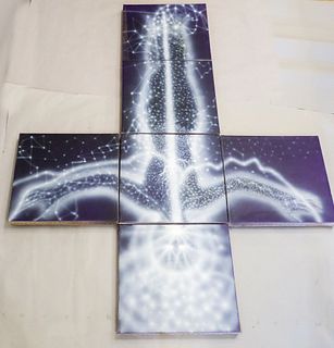 6-Piece Canvas Painting of The Antichrist