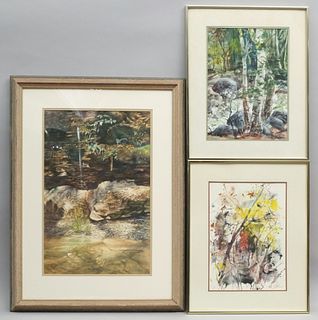 Group of Three Watercolor Landscapes