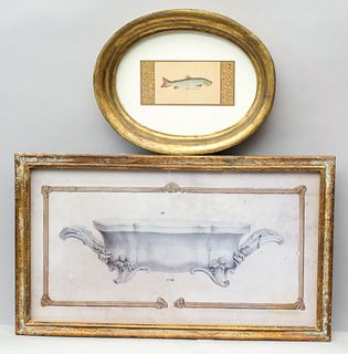 Lot of Two 18th Century Style Framed Articles