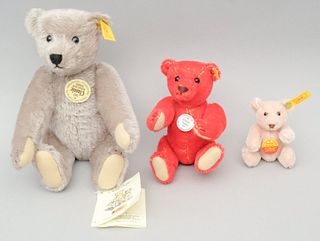 Group of 3 Small Steiff Teddy Bears